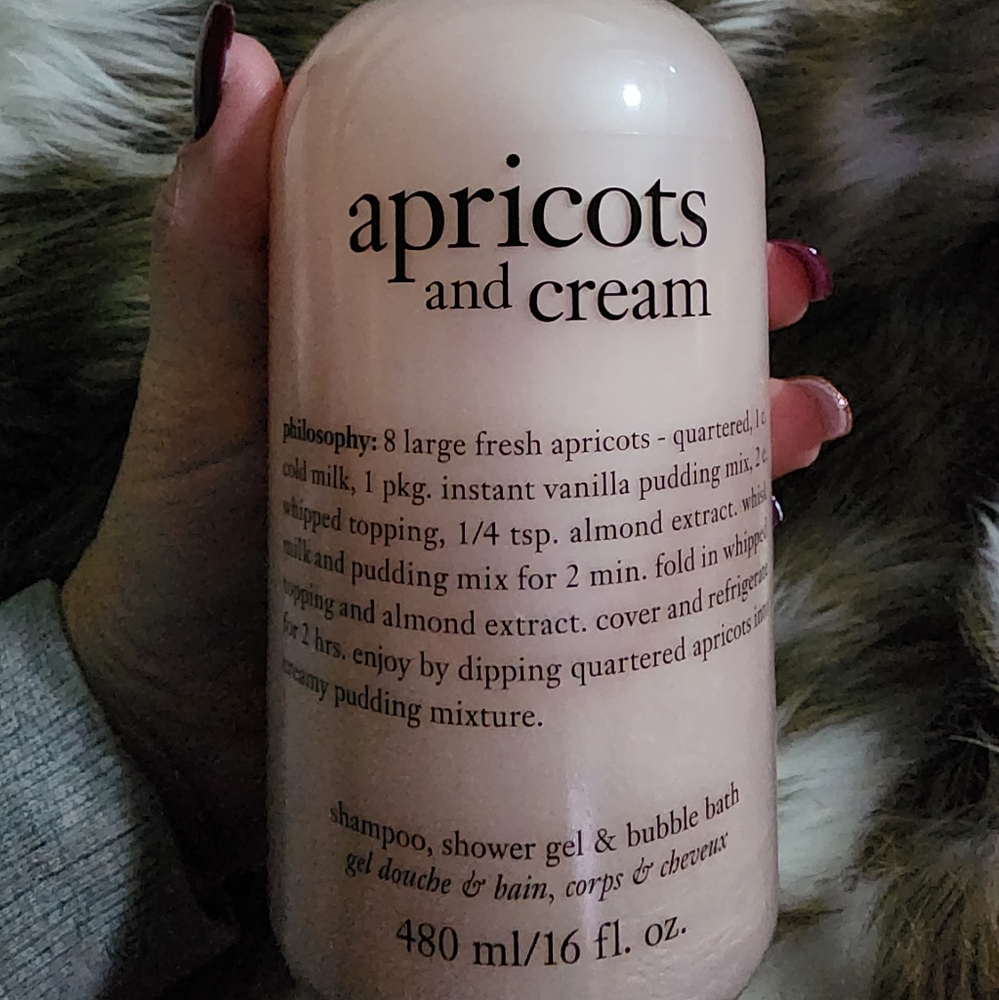 Philosophy Apricots & Cream shampoo, shower gel, & bubble bath